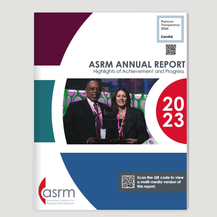 2023 Annual Report American Society For Reproductive Medicine Asrm