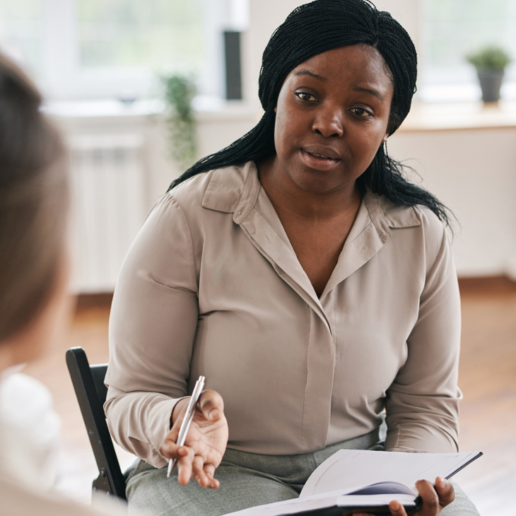 Mental Health Professional counseling an infertile couple
